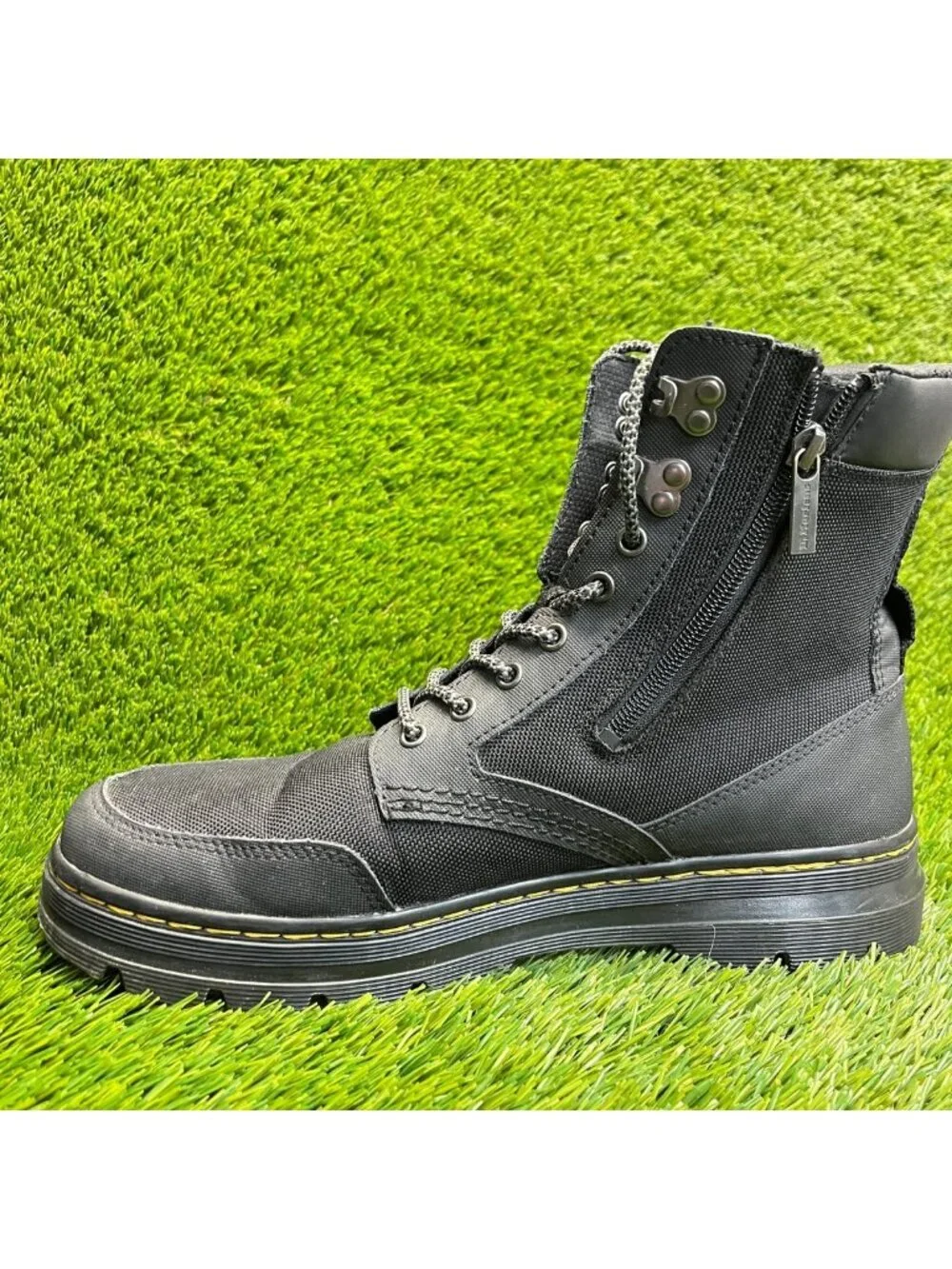Dr. Martens Combs Zip Mens Size 12 Black Classic Outdoor Lace Up Ankle Boots